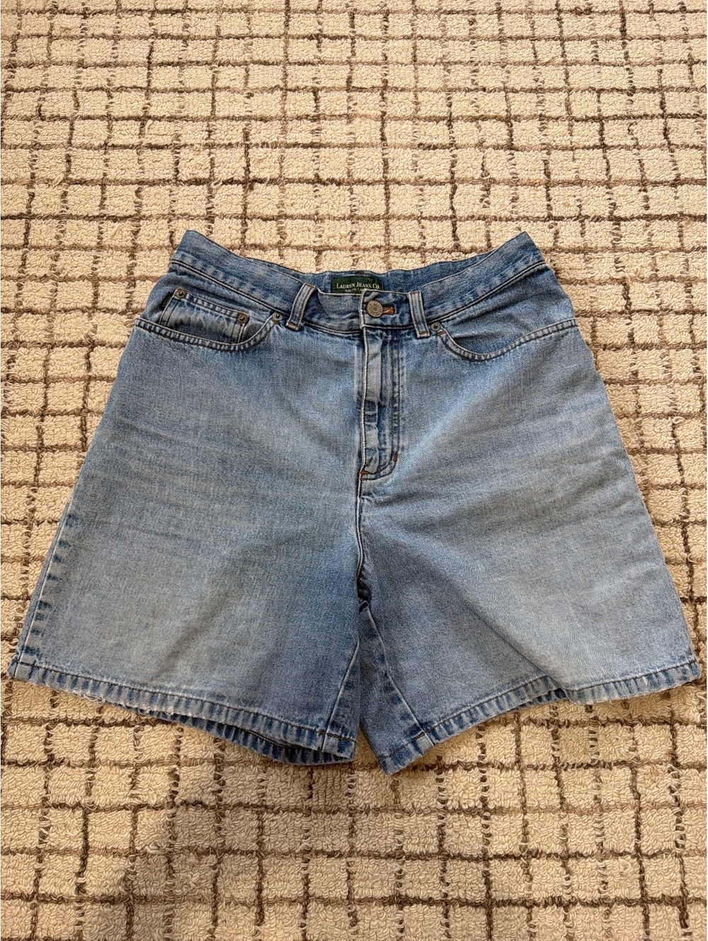 Vintage Lauren Ralph Lauren light wash long line granola girl cabincore shorts 6